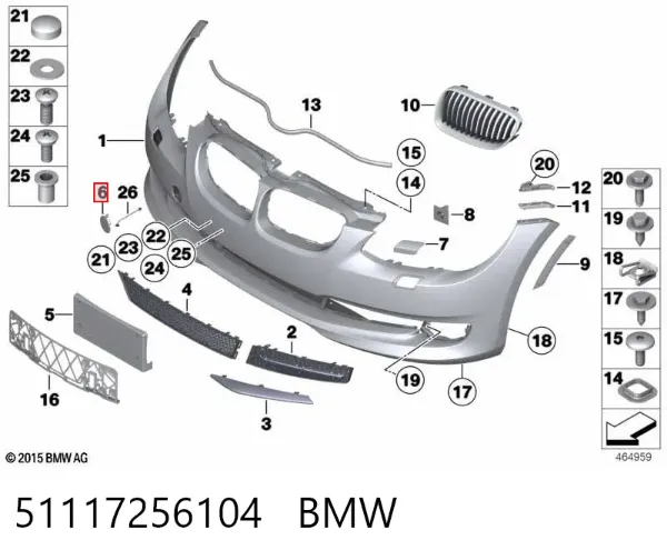Заглушка буксировочного крюка 51117256104 BMW