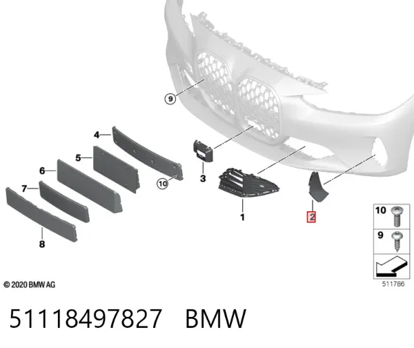 51118497827 BMW