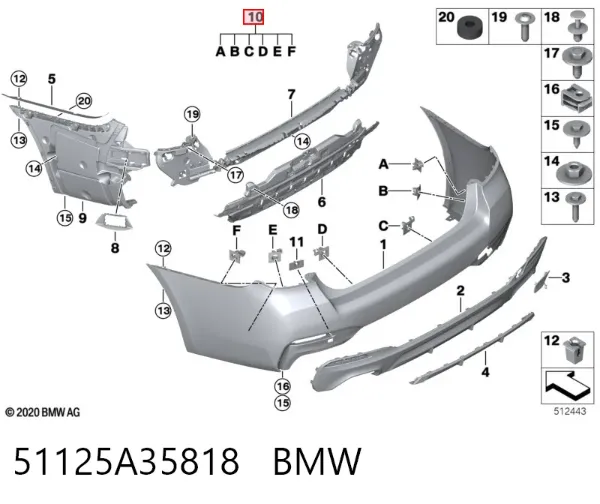  51125A35818 BMW