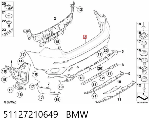 Задний бампер BMW X6 E71
