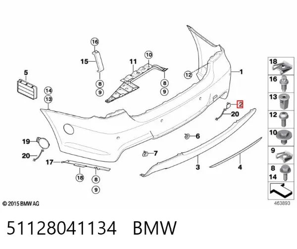 Заглушка буксировочного крюка 51128041134 BMW