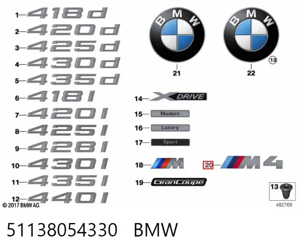  51138054330 BMW