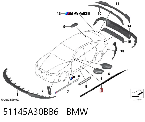  51145A30BB6 BMW
