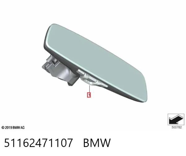 Зеркало заднего вида 51162471107 BMW