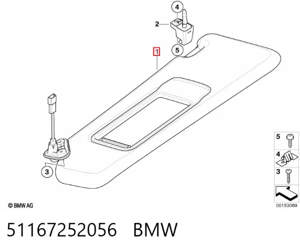 Солнцезащитный козырек 51167252056 BMW
