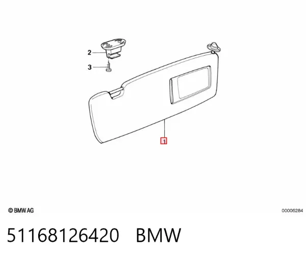 Солнцезащитный козырек 51168126420 BMW