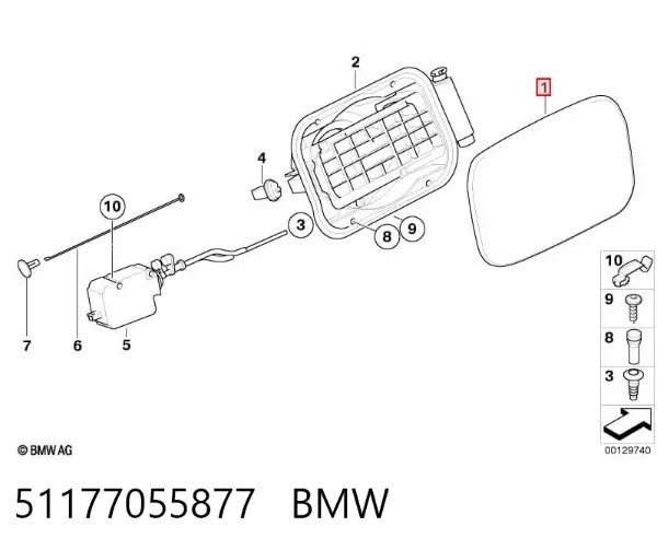 Лючок бензобака BMW X3 E83