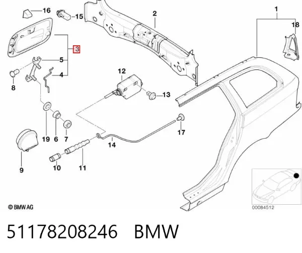 Лючок бензобака BMW 3 E46
