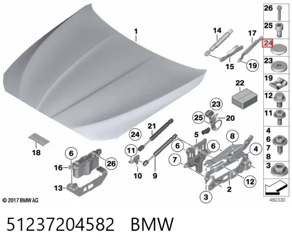 Ремкомплект тормозного цилиндра 51237204582 BMW