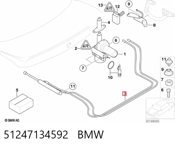 Амортизатор багажника 51247134592 BMW
