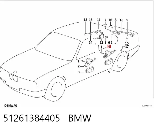 Мотор замка задней двери 51261384405 BMW
