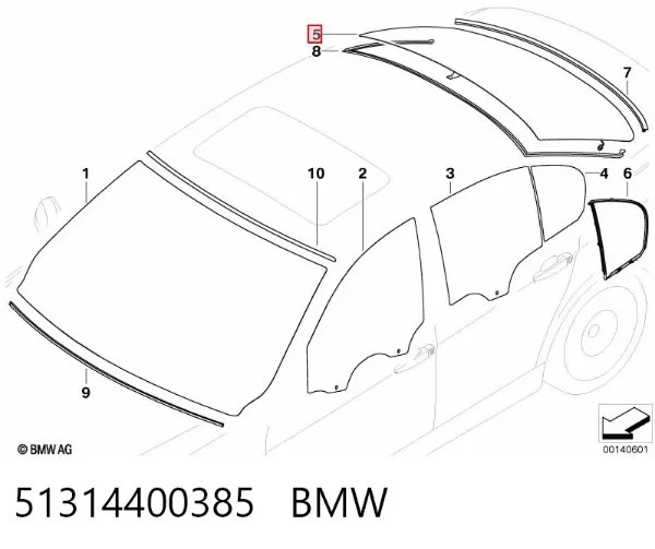 Заднее стекло BMW 3 E90