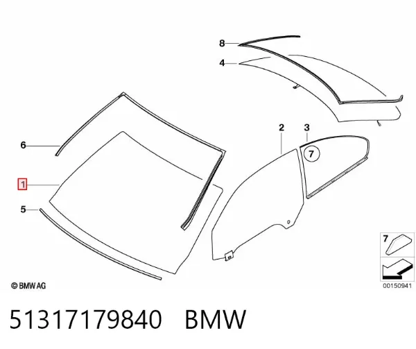 Лобовое стекло BMW 3 E92