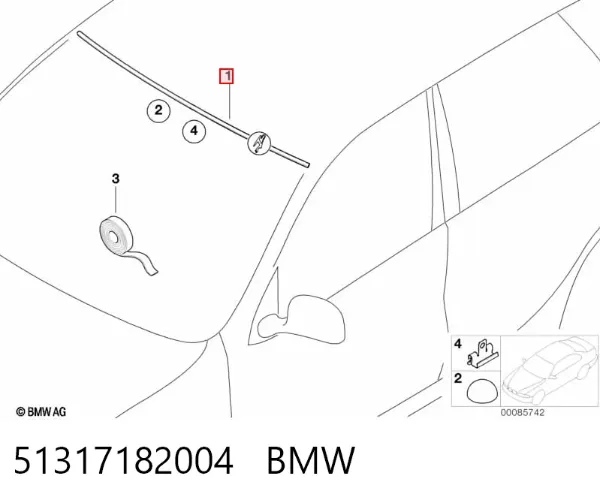 Молдинг лобового стекла верхний GS1407P133X Icor
