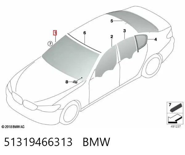 Лобовое стекло ST506844 Sekurit