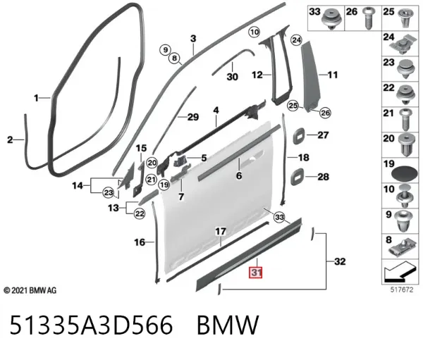  51335A3D566 BMW
