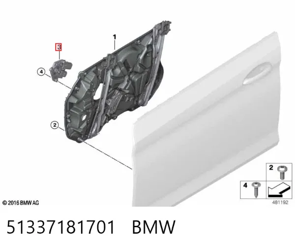 Мотор стеклоподъемника двери передней правой 51337181701 BMW