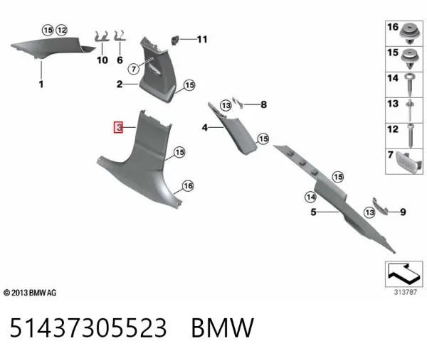  51437305523 BMW