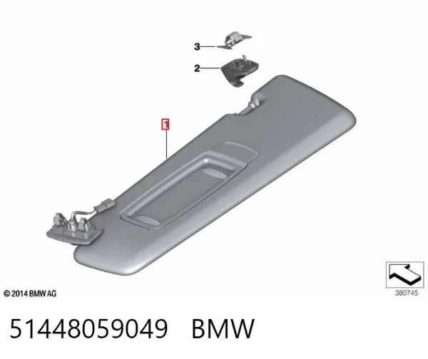 Солнцезащитный козырек 51448059049 BMW