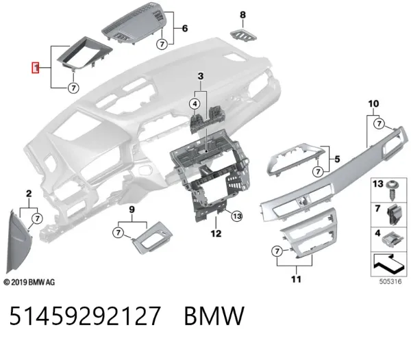  51459292127 BMW