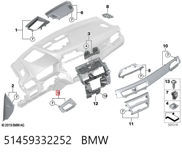 51459332252 BMW
