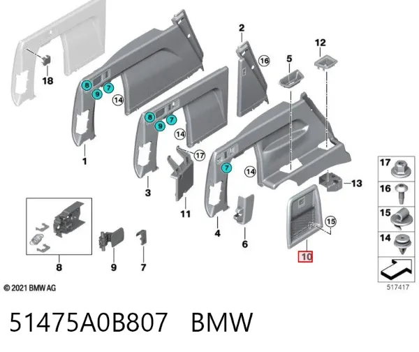  51475A0B807 BMW