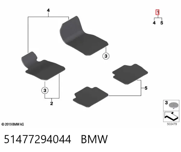 Коврики BMW 3 F30, F80
