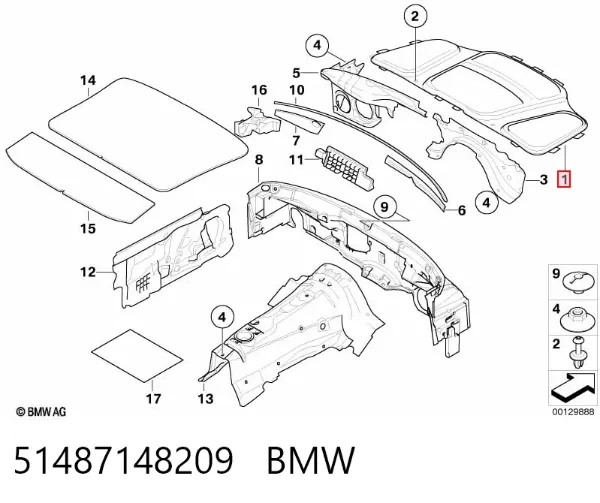 Шумоизоляция капота 51487148209 BMW