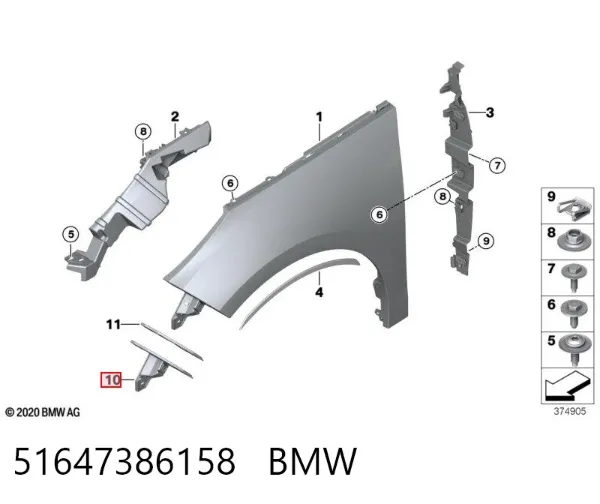  51647386158 BMW