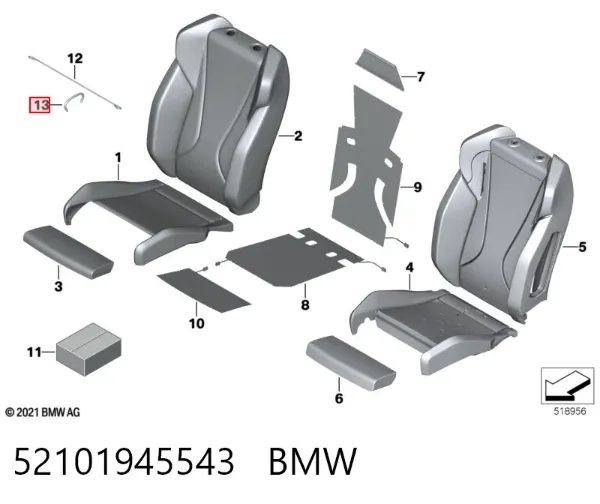 Хомут глушителя 52101945543 BMW