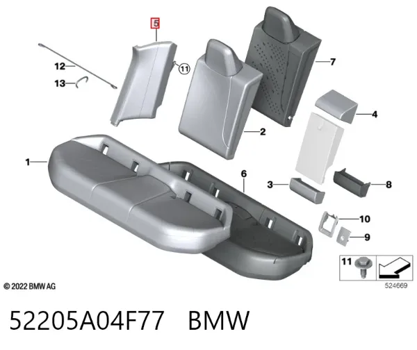  52205A04F77 BMW