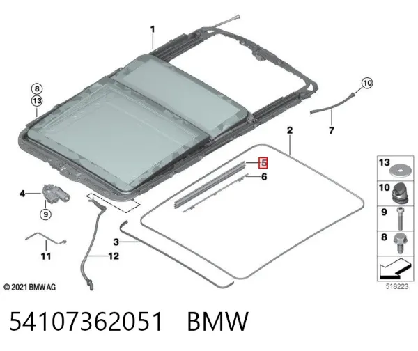 Патрубок расходомера воздуха 54107362051 BMW