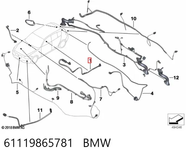  61119865781 BMW