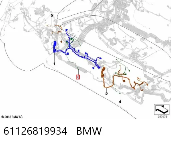 Жгут проводов передней двери 61126819934 BMW