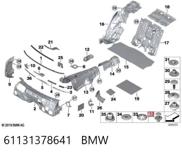Лобовое стекло 61131378641 BMW