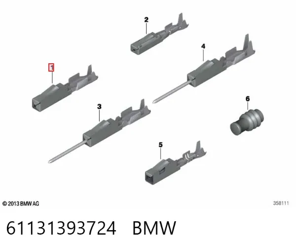 Пин (наконечник) провода 61131393724 BMW