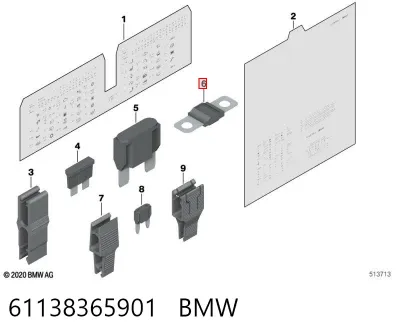 Предохранитель BMW 61138365901