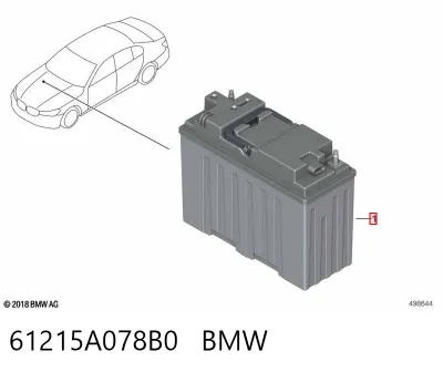 Акумулятор БМВ 12 В (61215A078B0)