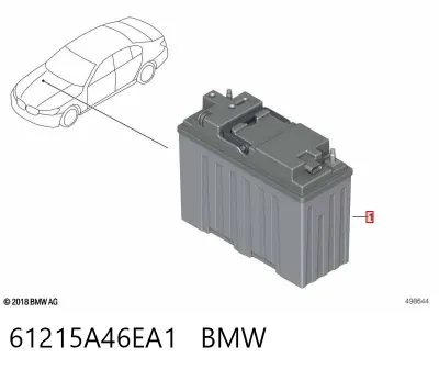 Автомобільний акумулятор БМВ 12 В (61215A46EA1)