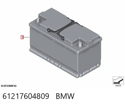 Акумулятор БМВ 105 А/г 12 В (61217604809)