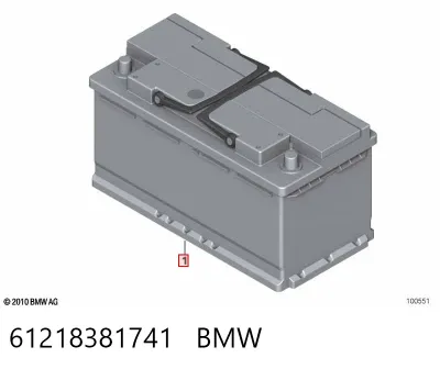 Автомобільний акумулятор БМВ 70 А/г 12 В (61218381741)