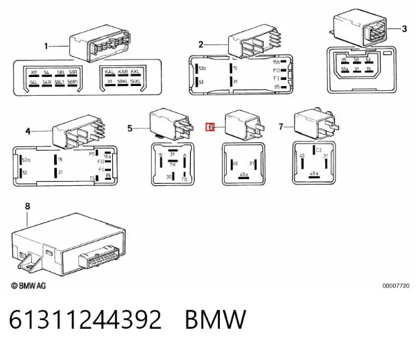Реле поворотов 61311244392 BMW