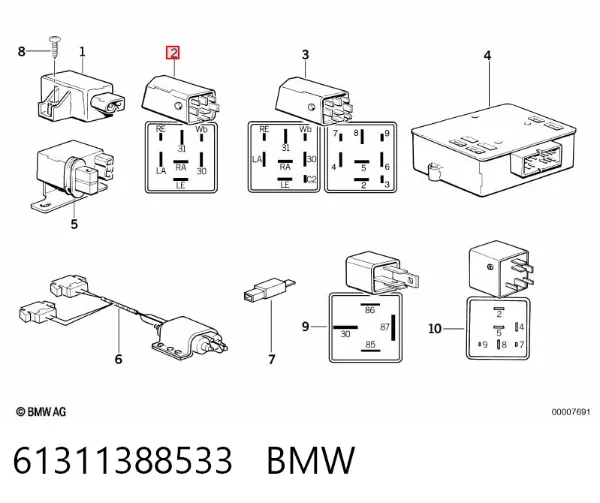 Реле поворотов 61311388533 BMW