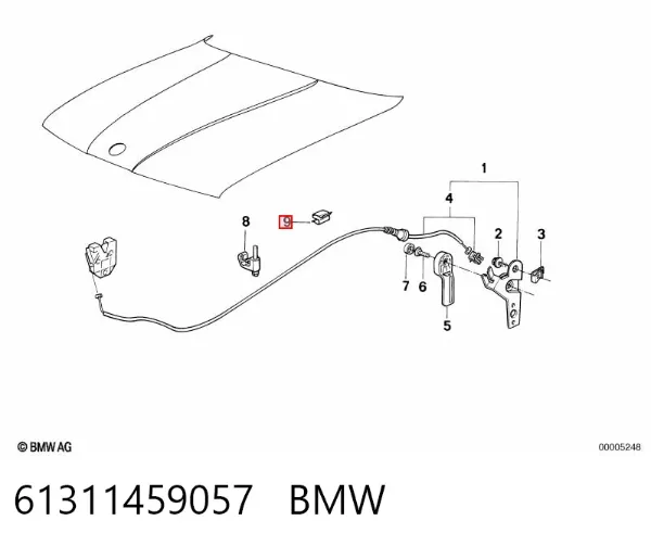 Пистон крепления подкрылок 61311459057 BMW