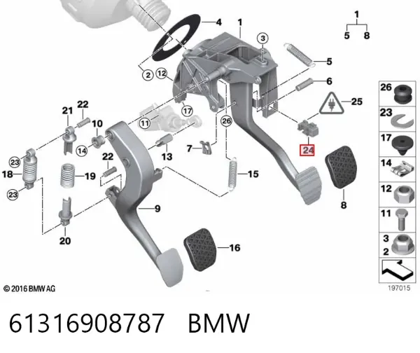 Датчик стоп сигнала 61316908787 BMW