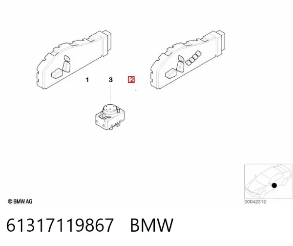 Блок кнопок механизма регулировки сиденья левый 61317119867 BMW