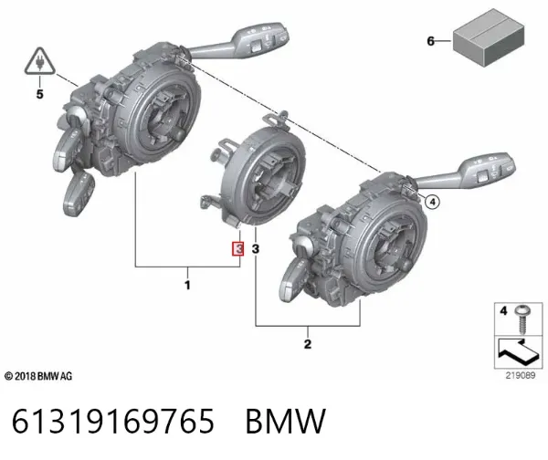 Шлейф руля 61319169765 BMW