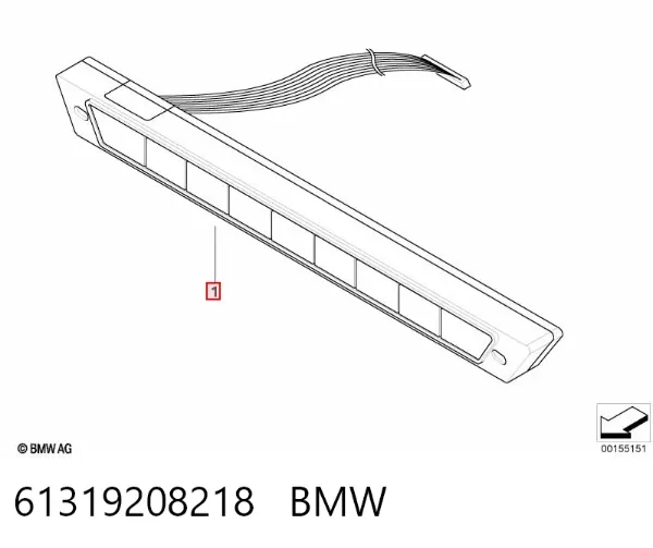 Блок кнопок центральной консоли 61319208218 BMW