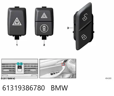 Выключатель центрального замка BMW 61319386780