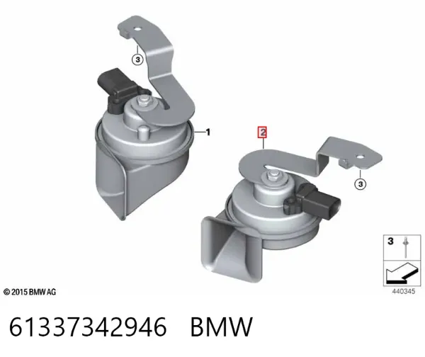 Звуковой сигнал 61337342946 BMW